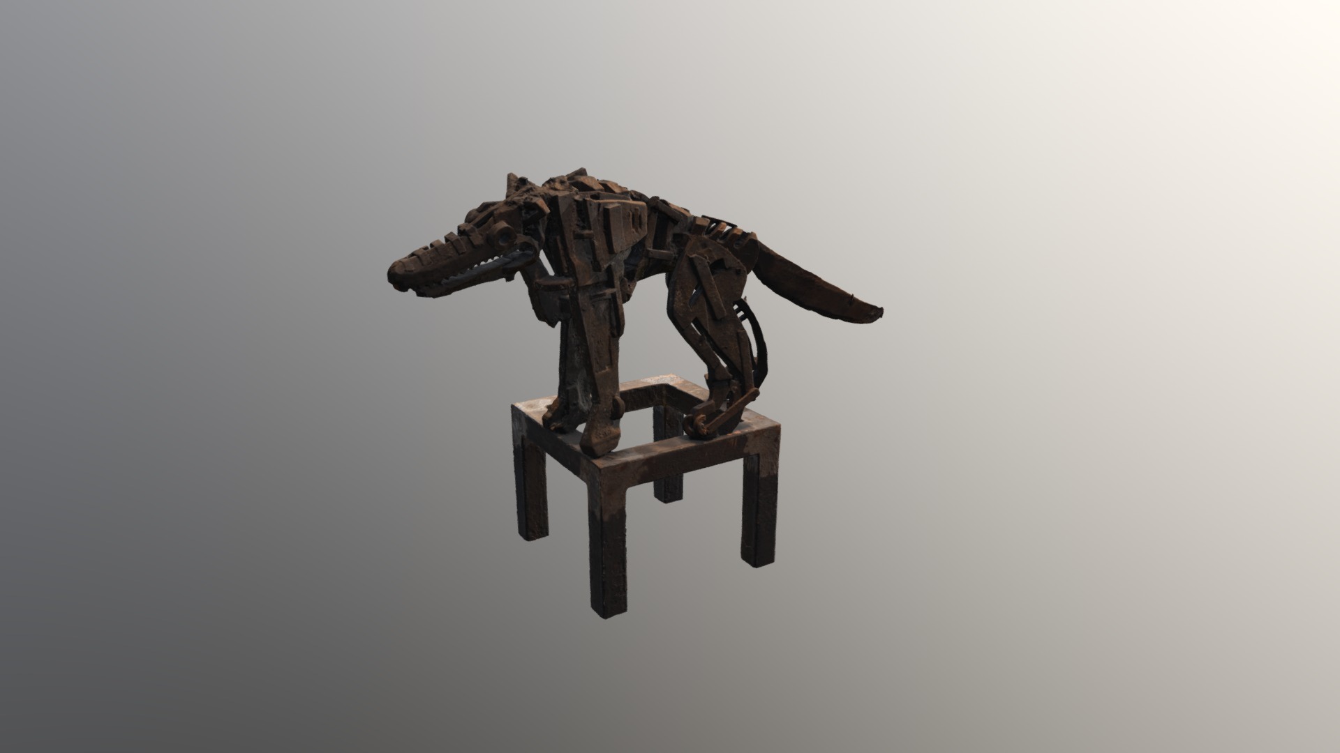 3D model Wolf metal engry scary 700k - This is a 3D model of the Wolf metal engry scary 700k. The 3D model is about a machine on the white cover.