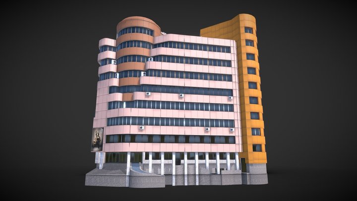 Modern Office Building 3D Model