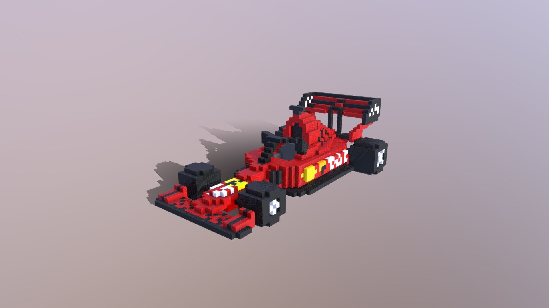 F1 Scuderia Ferrari Voxel