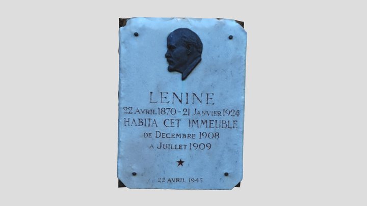 Plaque commémorative Lénin 3D Model