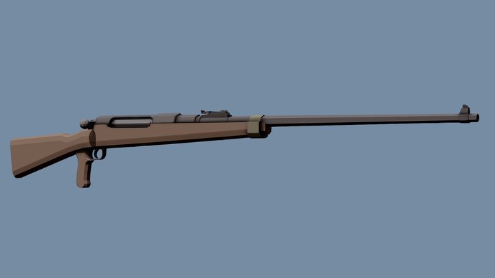 Low-Poly T-Gewehr