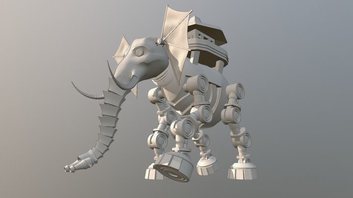 Elephant Siege Weapon 3D Model