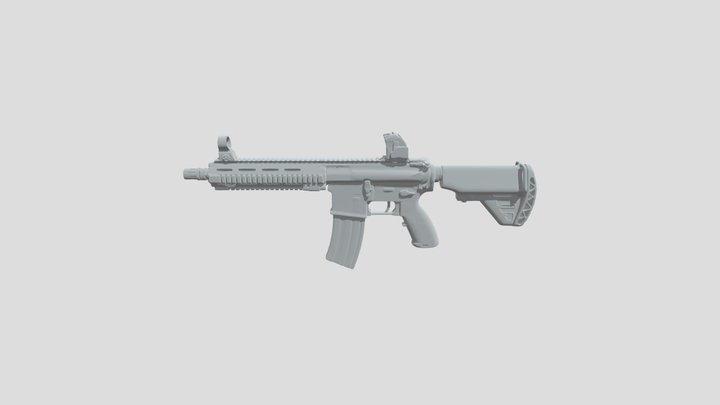 HK 416D Assault Rifle 3D Model