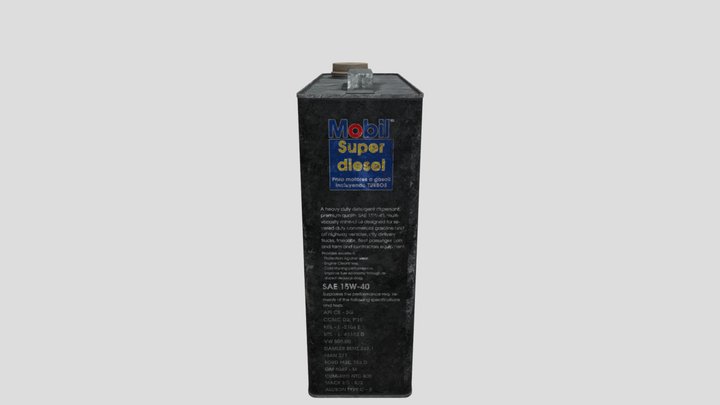 Mobil Oil Can 3D Model
