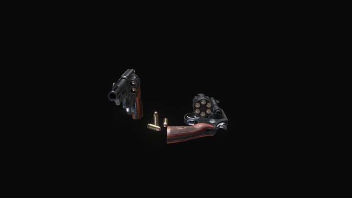 S&W Revolver Model 22-4 3D Model