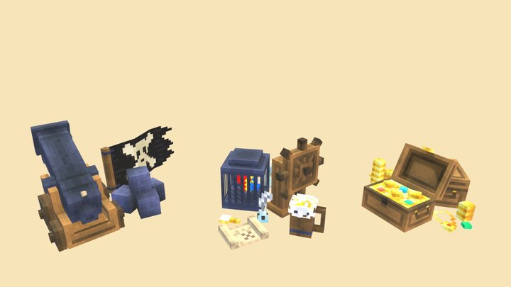 pirate furniture n°1 3D Model