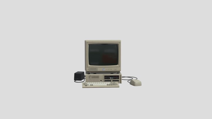 ibm-pcjr-4863-computer-freepolyorg 2 3D Model