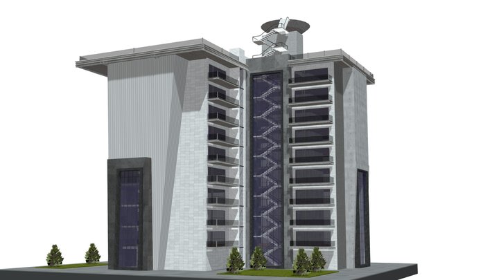 modern tower office apartment house home – Gratis 3D-model STL