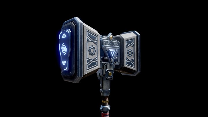 Dwarven Forged Hammer 3D Model
