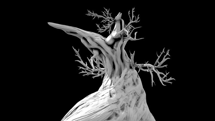 Inktober Day 14 - Overgrown - Mischa Lopes 3D Model