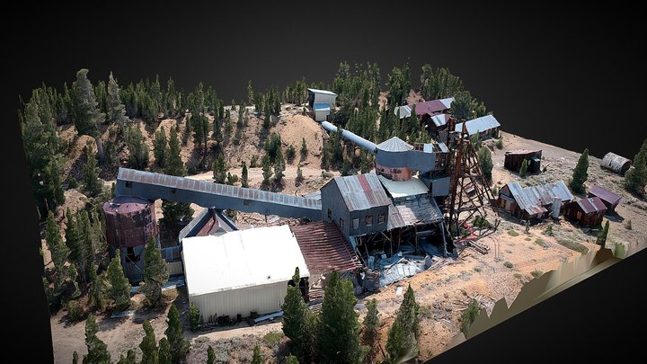 Log Cabin Mine 3D Model