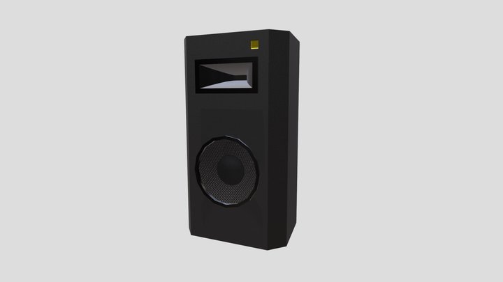 PA Speakers Low-Poly 3D Model