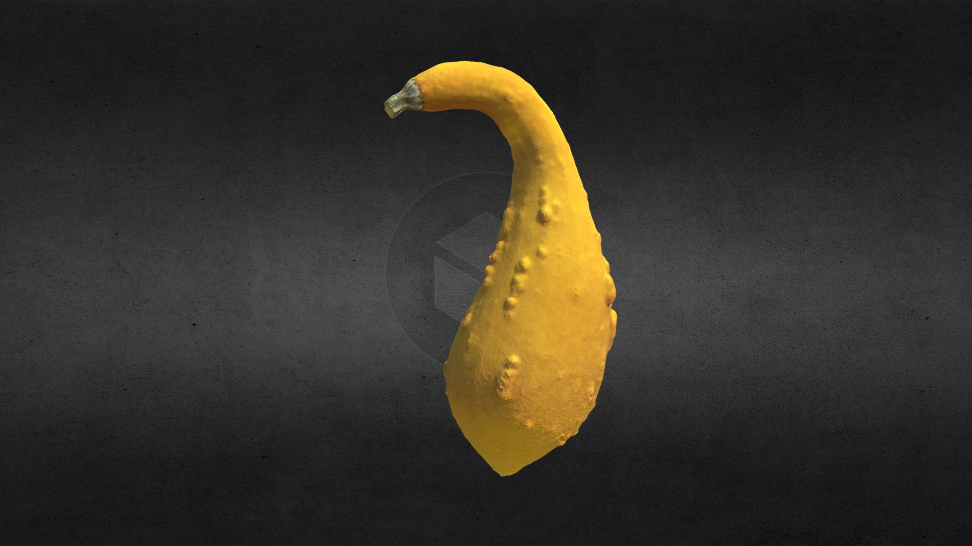 3D model Pumpkin 3 High resolution - This is a 3D model of the Pumpkin 3 High resolution. The 3D model is about a banana with a face drawn on it.