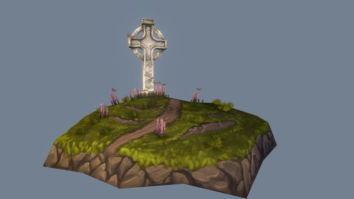 Celtic Tombstone 3D Model