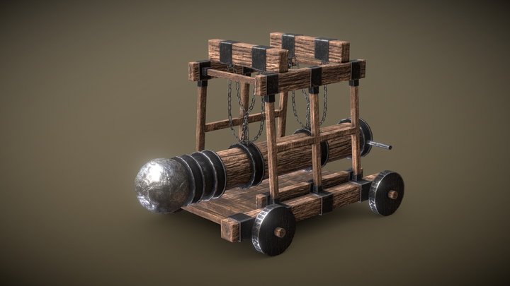 Medieval Battering Ram 3D Model