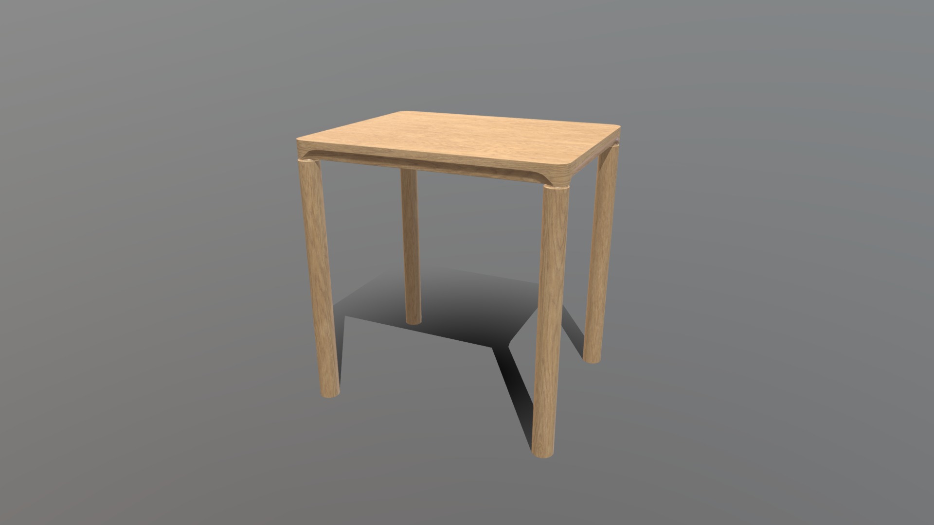3D model Piloti Table-Wood oak veneer - This is a 3D model of the Piloti Table-Wood oak veneer. The 3D model is about a wooden table with legs.