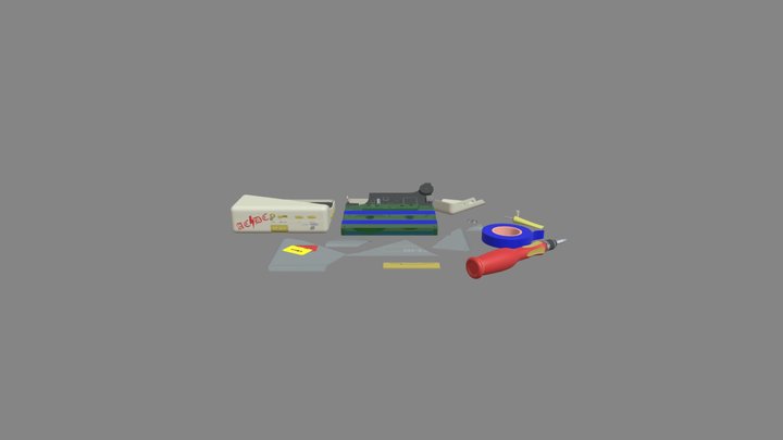 Lettore Di Cassette Rotto 3D Model