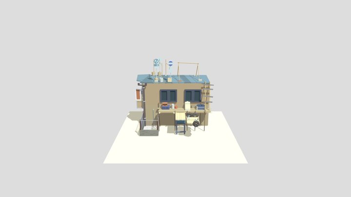 HW [XYZ School]_Details_Fish House 3D Model