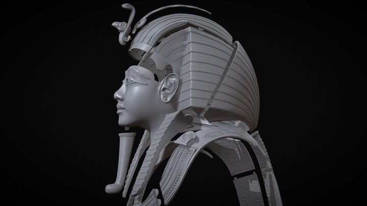 Tutankhamun Mask v4 - 3D printing 3D Model