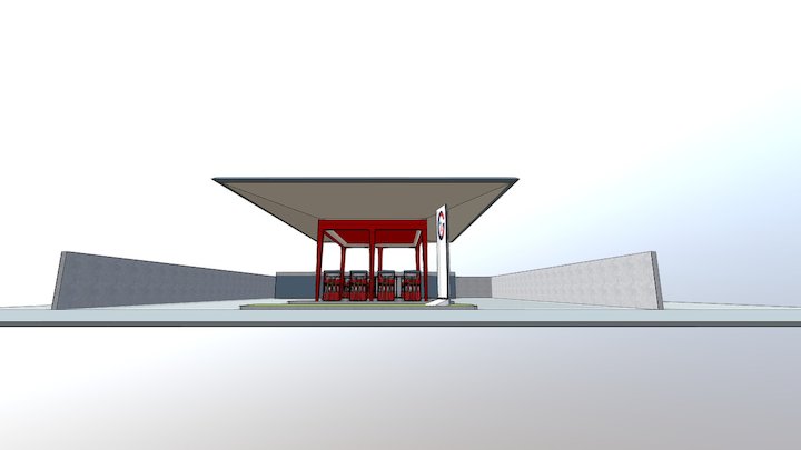 fuel station 3D Model