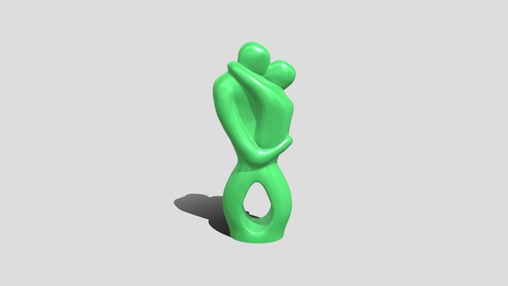 Lovers, Couple Hugging Statue - Sculpture 3D Model