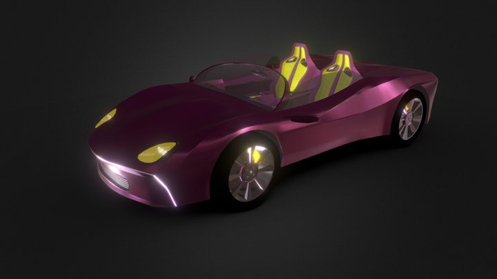 Sport car with open top 3D Model
