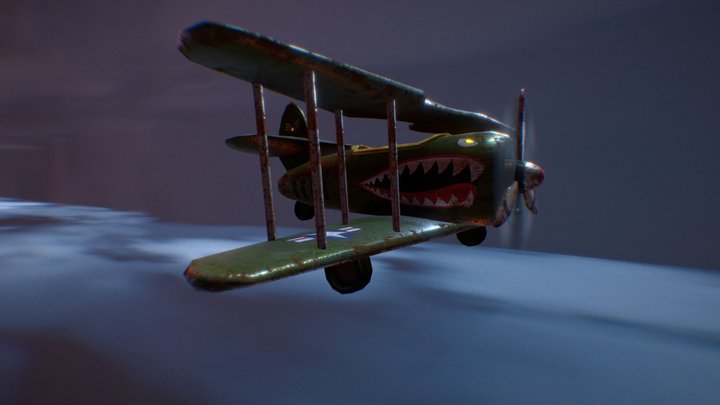 WWII Cartoon Plane FREE 3D Model