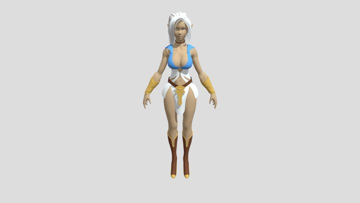 SCIFI girl model 3D Model