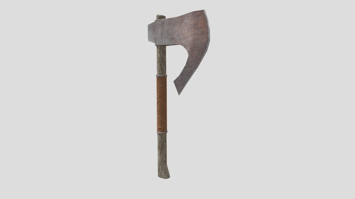 Nordic Axe Textured 3D Model