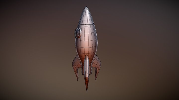 Blast Off Rocket Model 3D Model