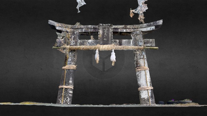 薄野一目神社の鳥居 3D Model