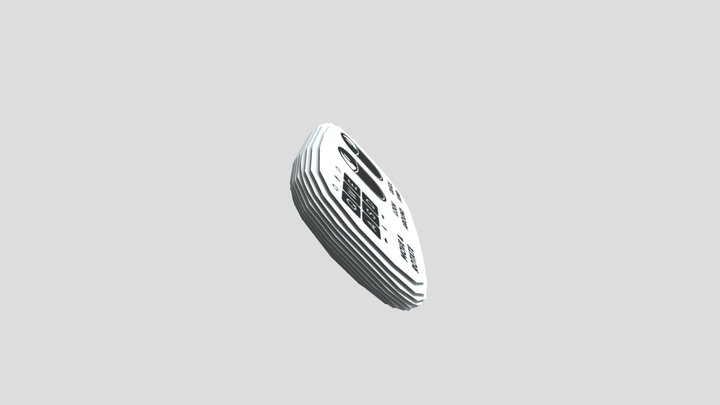 Pebbles Large Controls White 3D Model