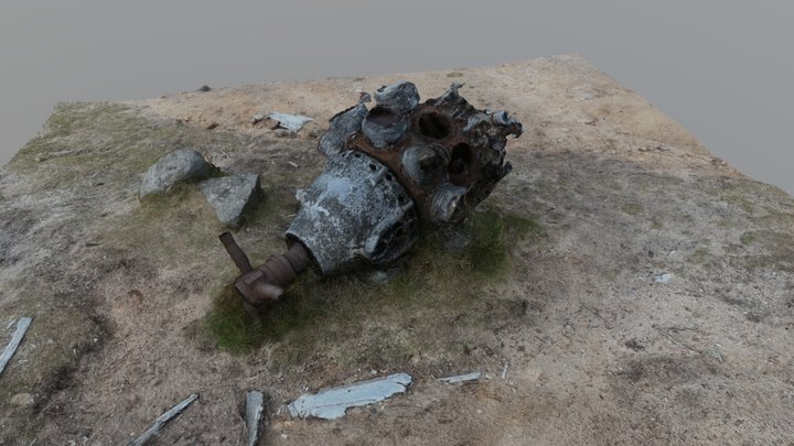 B-29 Over Exposed Engine 2 3D Model