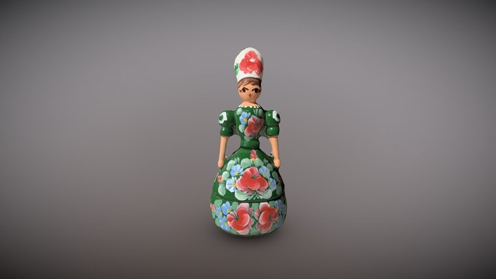 Hungarian souvenir doll 3D Model
