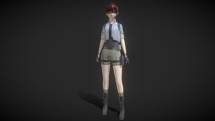 Anime Woman 4 3D Model