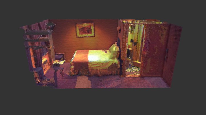 Color Point Cloud - NYC hotel room 3D Model