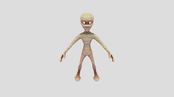 3D mummy very low poly 3D Model