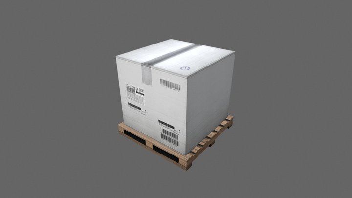 Box and Pallet 3D Model