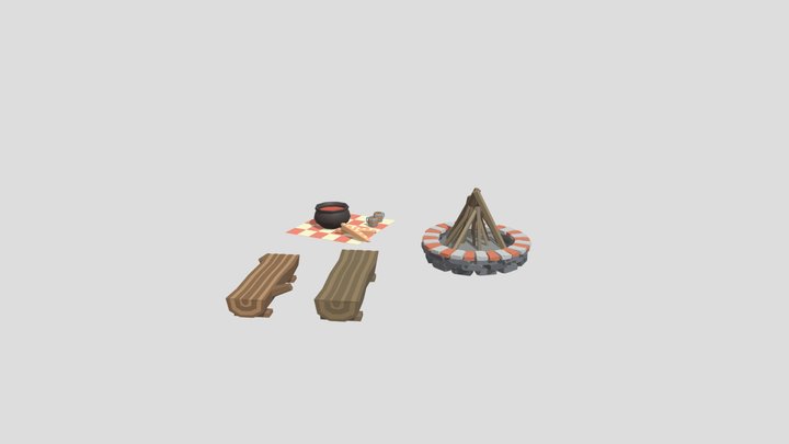 Campfire Assets 3D Model