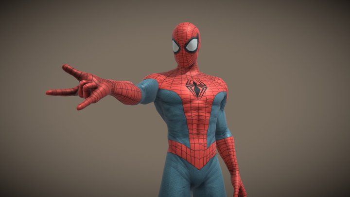 Amazing Spider-Man  - RIGGED - .Blend- Materials 3D Model