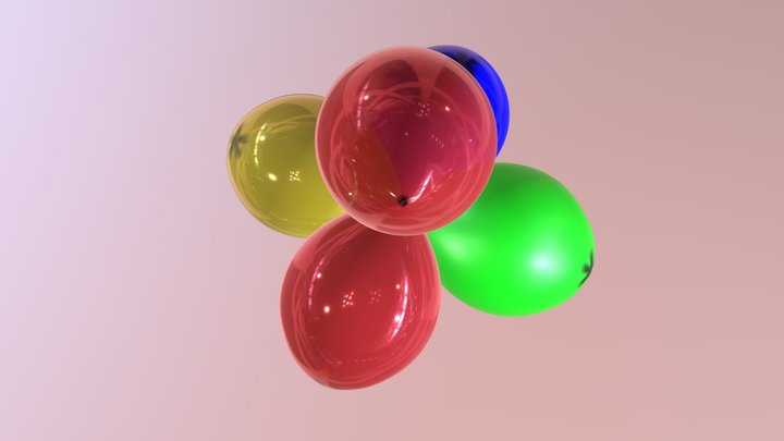 Balloon Cluster 5-4-1 3D Model