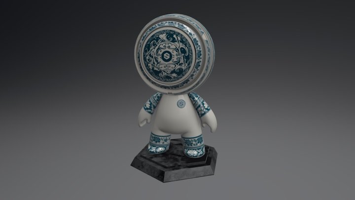 blue_and_white 3D Model