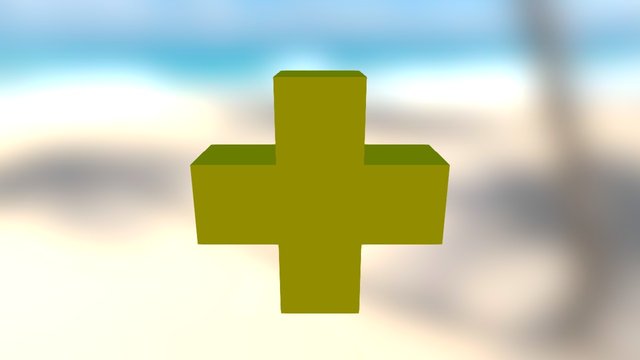 Yellow Puzzle Cube Part 3D Model