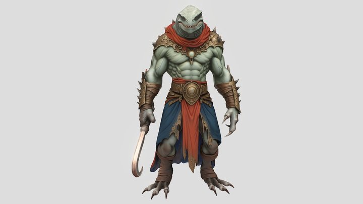 Reptilian Warrior Gladiator – Modèle 3D gratuit STL