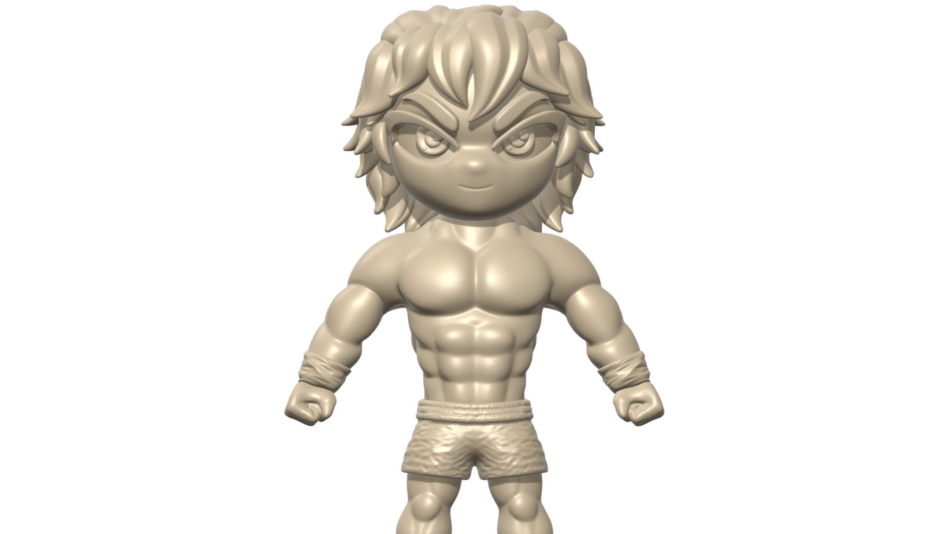 STL file Baki the Grappler son of ogre ( FUSION, MASHUP, COSPLAYERS, ACTION  FIGURE, FAN ART, CROSSOVER, TOYS DESIGNER, CHIBI ) 👹・Model to download and  3D print・Cults