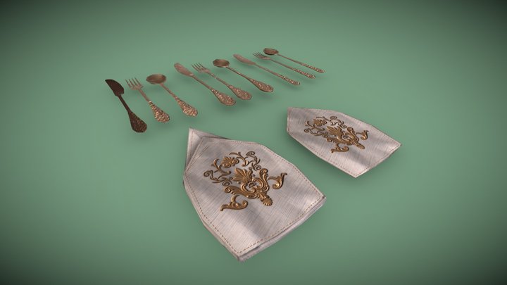 Victorian cutlery 3D Model