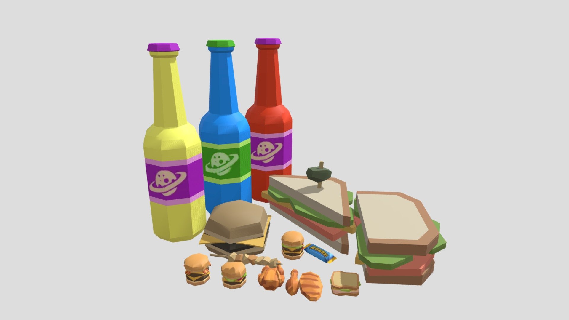 Polygon food - Download Free 3D model by Builder123YT ...