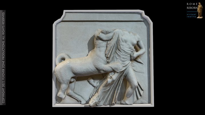 3D rendering of Metope South 10 (Parthenon)