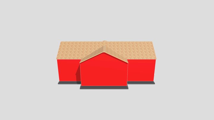 Low house, no chimney 1 3D Model
