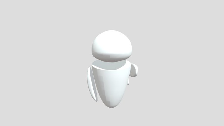 WALL-E and EVE (No texture) 3D Model